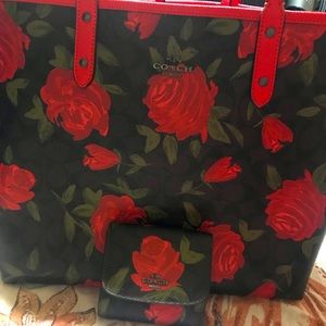 Coach purse with matching wallet